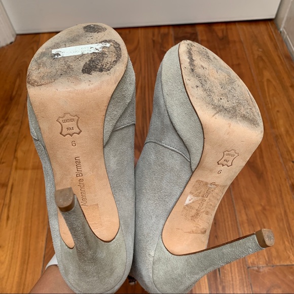 Alexandre Birman Gray Suede Platform Heeled Booties size 6 - Picture 12 of 12